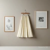 A high-end white linen and cotton skirt for women's spring and summer, a mid-length loose and slimming long skirt with a large swing details Picture